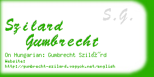 szilard gumbrecht business card
